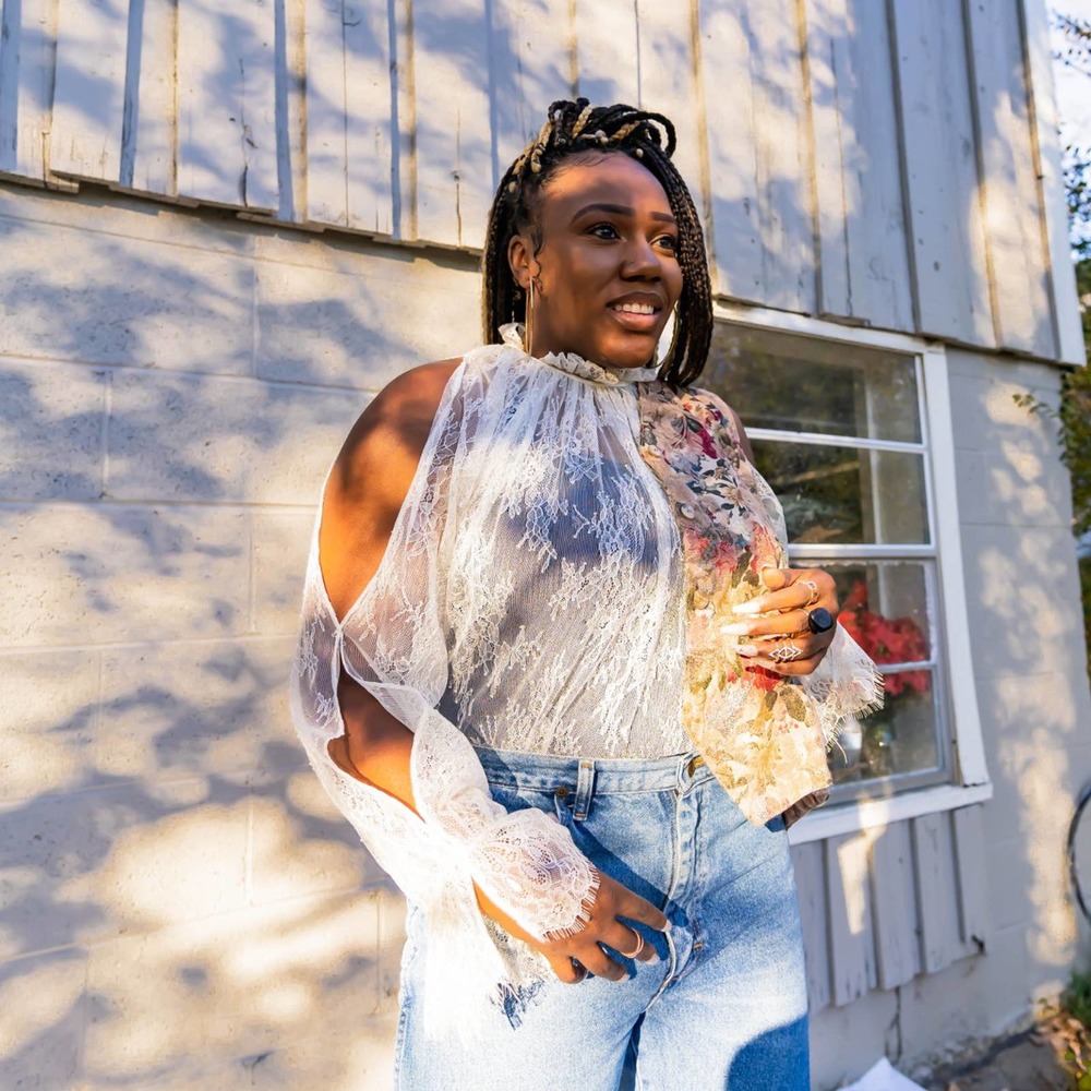 Vintage Size M White Lace Blouse Frill Neck Boho